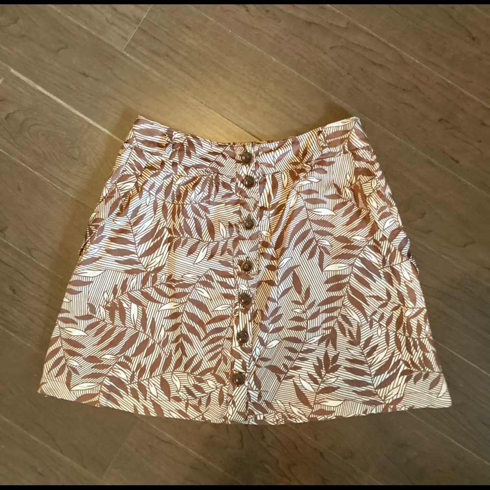 Forever 21 Tan Beige A-Line Skirt w/Pockets Sz SP